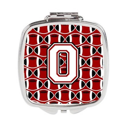 CAROLINES TREASURES Letter O Football Cardinal and White Compact Mirror CJ1082-OSCM